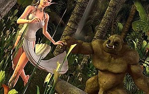 3D Elf Girls Ruined by Giants