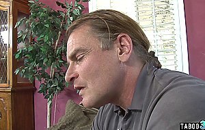 Petite latina teen Ava Mendes showing to stepdad how she uses her BFs dick