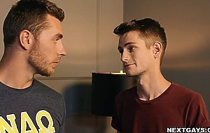 Carter bends Trevor Harris over to paddle his ass
