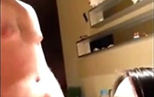 Asian Tranny Swallows White Thug Cum