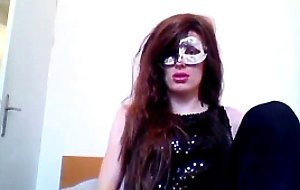 Young Crossdresser in a beautiful sequin dress