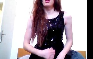 Young Crossdresser in a beautiful sequin dress