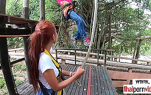 Petite amateur Thai teen Cherry needs more fun on a big european cock