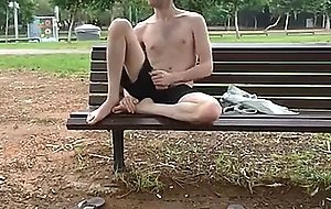 Public wank fun