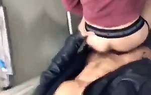 He gets his ass fucked on the stairscase