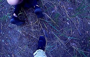 Fucked sweety girl in the forest. Dont cum inside me daddy!