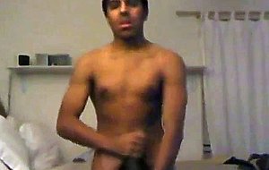 Black young man jerking off