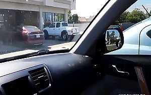 What a Blowjob! Hot Babe Blows In Car Public View!