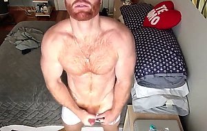 Ginger Hunk Seth Forena Bed Jerks his Cock Until He Cums