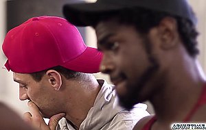 Interracial fuck between two horny guys Devin Trez and Damien White