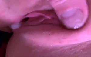 Nice Home Made Cum Inside Pussy