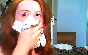 Redhead neighbour sucks a guys cock till happy end