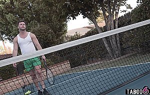 Tennis was hard for tiny teen Maddi Collins but she had a good instructor