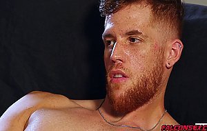 Grant swallows down Chris ginger cock to erection