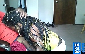 Ebony With Braids Give A BJ And Get A Facial