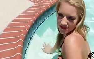 Anal pov with a dirty blonde