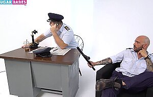 Sugarbabestv, greek fake cops fucking at the office