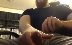 Beefy big ginger bear cums hard