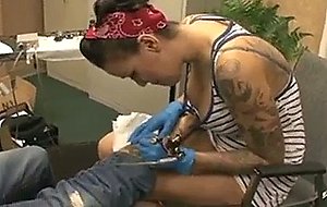 Fucking the tattoo artist