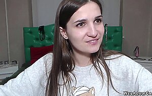 Cute small tits amateur babe masturbating on webcam