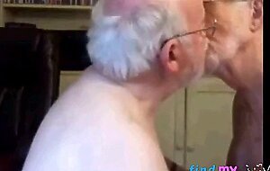 grandpas kissing