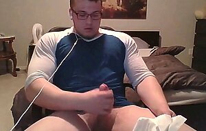 Muscle Nerd Jerk Off & Cum