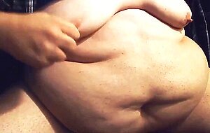 FAT Belly & Boobs - Moobs Play. Saggy Fatty Tits