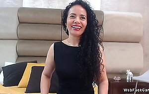 Mature lady strips off and masturbates on webcam