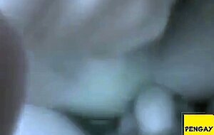 Amateur gay cum filled close-up