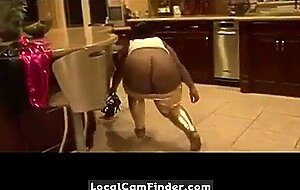 Busty Ebony Slut Shakes Her Fat Ass For The Camera 