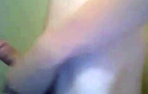 jerking off in friends bathroom