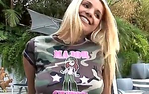 Sexy brazil babe plays outside