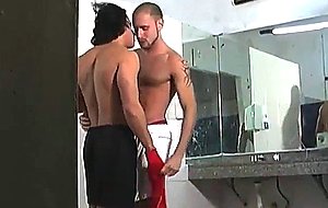 David And Nico suck and fuck in the washroom