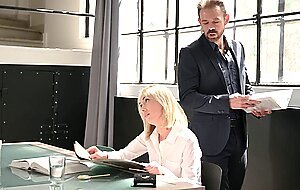 Sky pierce, young blonde seduces teacher