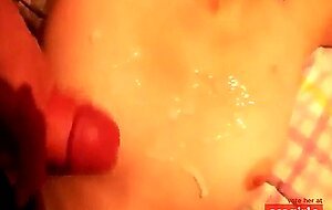 sexsaint blowjob cum on tits