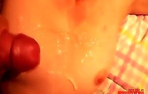 sexsaint blowjob cum on tits
