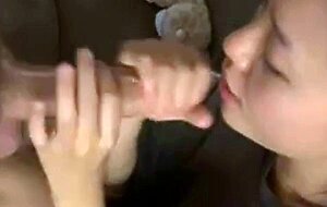 Big Tits Asian Babe Sucking BWC