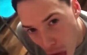 Cumming in the twink's mouth and he swallows it all