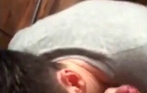 Cumming in the twink's mouth and he swallows it all