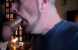 Deep Throating Guy in Suit Cum Swallow