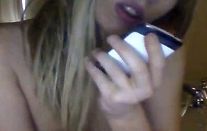 Amateur solo ts wanks off her dick