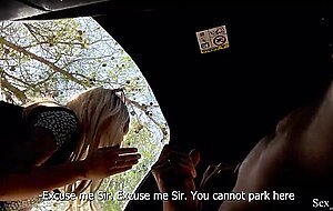 Sex associates, public dick flash! a naive teen caught me jerking off in the car on a hiking trail