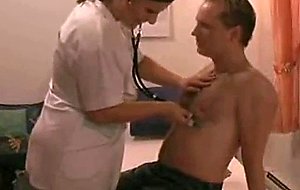 Horny bbw nurse seduces a patient