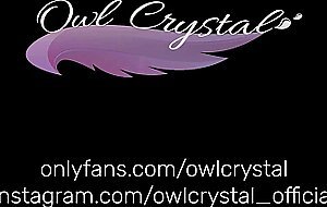 Owl crystal, creampie in tight pussy after sex on the couch