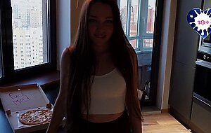 Deluxe bitch 2, pizza delivery or sex delivery? fucked the courier on the table
