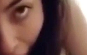 Mexican brunette wife sucks pov