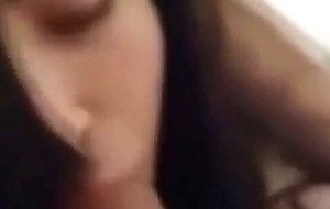 Mexican brunette wife sucks pov