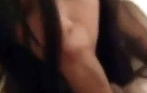 Mexican brunette wife sucks pov