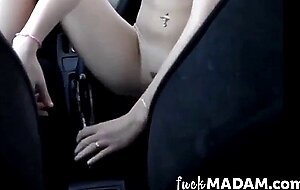 Russian Amateur Girl Masturbates in Car