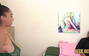 Juliana dreams, busty big ass latina wife bangs bbc in front of hubby for the first time